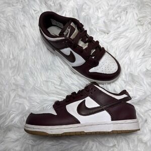 Nike Dunk Low Burgundy Crush Kids Youth 13C Maroon Skate Basketball School
